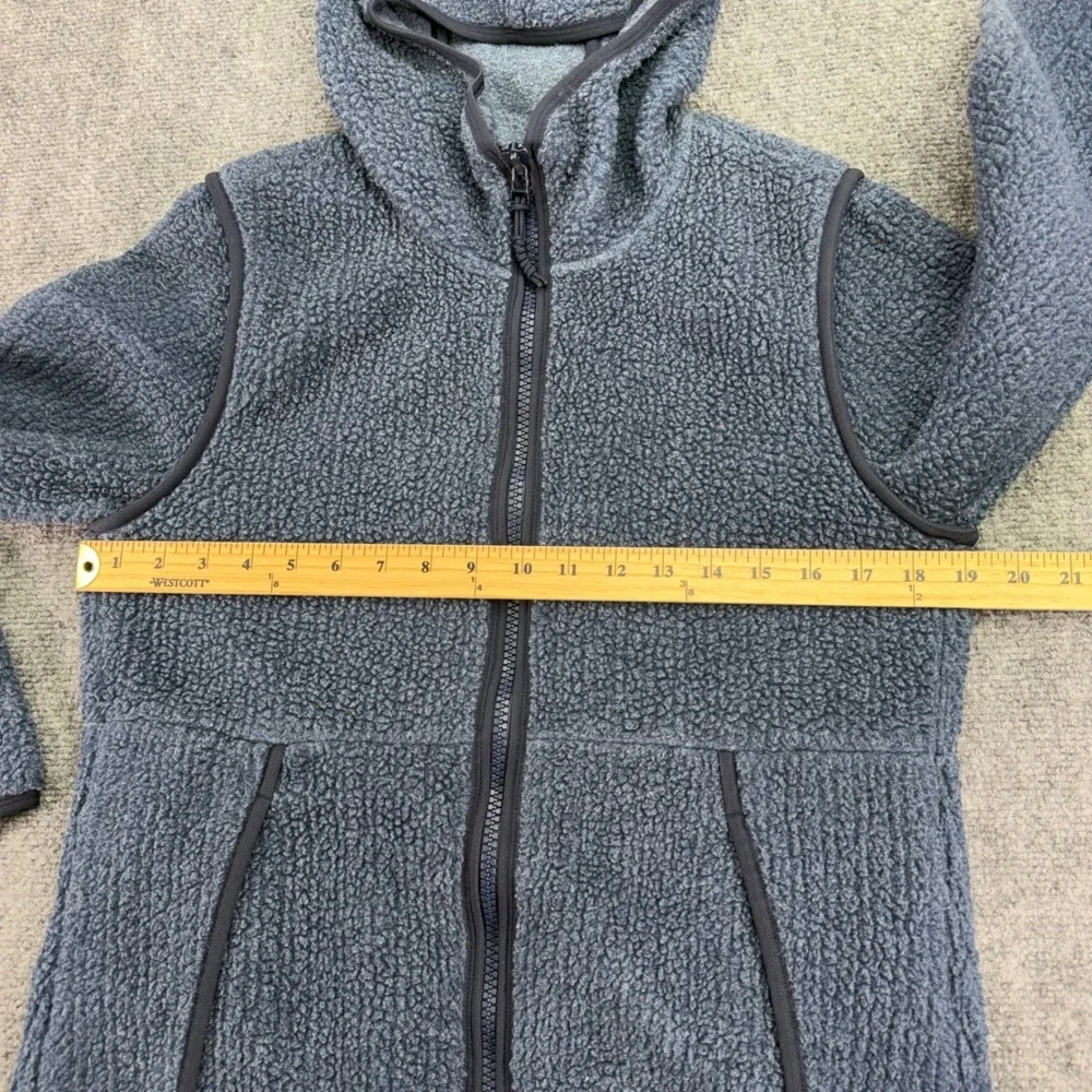 REI Co-op Jacket Womens Medium Blue‎ Aureum Sherpa Hoodie Full Zip 136956